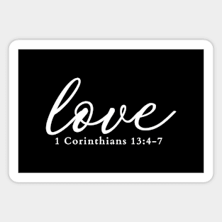 Love 1 Corinthians 13:4-7 Magnet